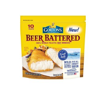 Filés de peixe empanados com cerveja